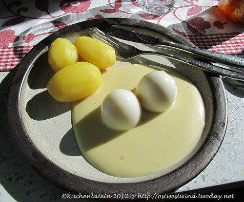 Eier in Senftunke bzw. Senfeier