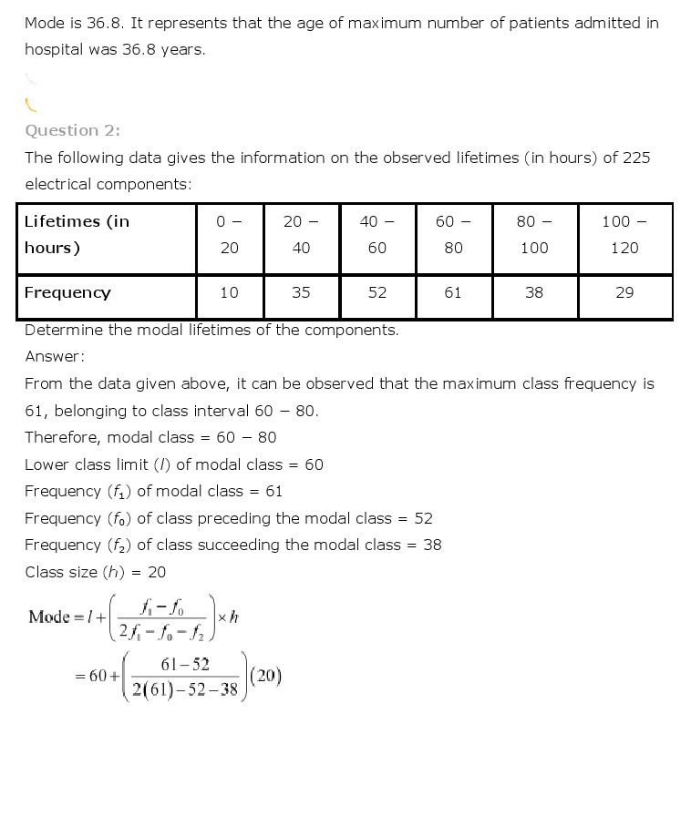 NCERT Solutions for Class 10th Maths Chapter 14 - Statistics