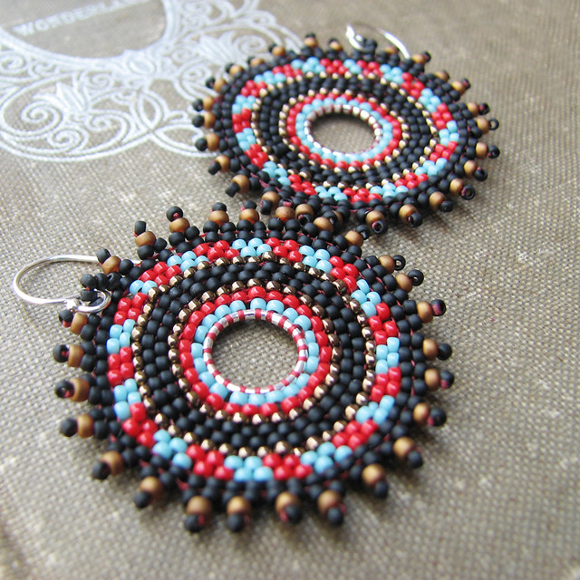 Brick Stitch Wolf Delica Seed Beading Earring Pattern (Other Files)