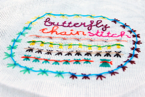 tast 2012 #13: butterfly chain stitch