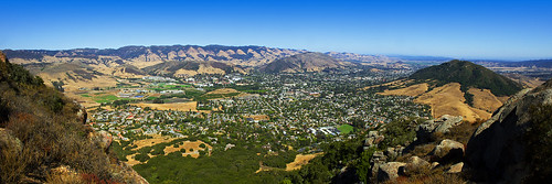 california county ca city blue sky mountain mountains green bird eye glass beautiful birds cali digital canon buildings lens landscape photography eos coast town is san kevin photographer view central panoramic aerial dyer hills professional valley 7d land luis usm scape bushes slo slotown f28 lenses obispo 1755mm