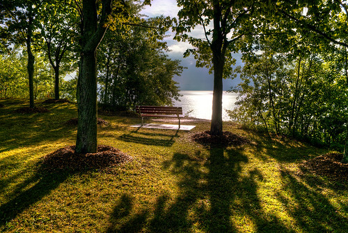 lake wisconsin sunrise bench shadows hdr portwashington photomatix 5exp d300s nikonafsdx1755mmf28g
