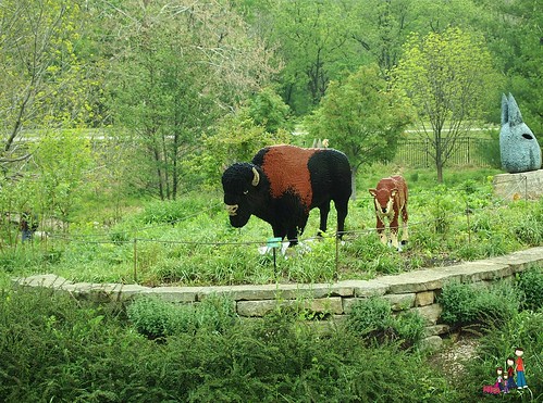 Mother Bison and Calf created from Legos at Reiman Gardens, Ames, Iowa