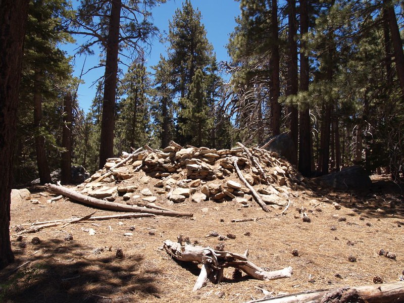 The actual site of Laws Camp and the rocky ringed structure
