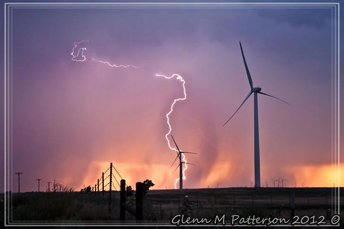 sunset sky storm oklahoma rain weather colorful pretty wind glenn patterson thunderstorm lightning thunder turbine gmp1993