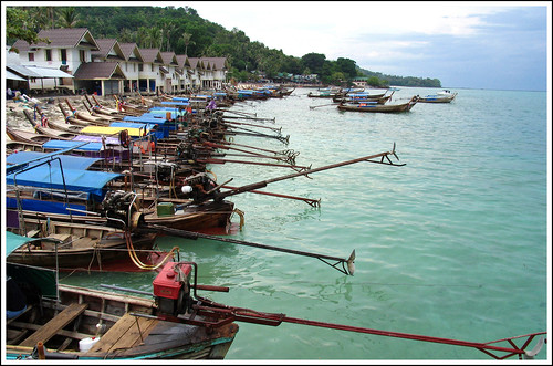 Longtail boats at Phi Phi Don