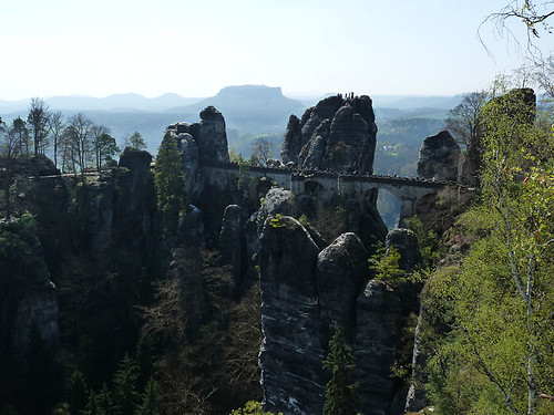 Saské Švýcarsko: Basteibrücke a stolová hora Lilienstein