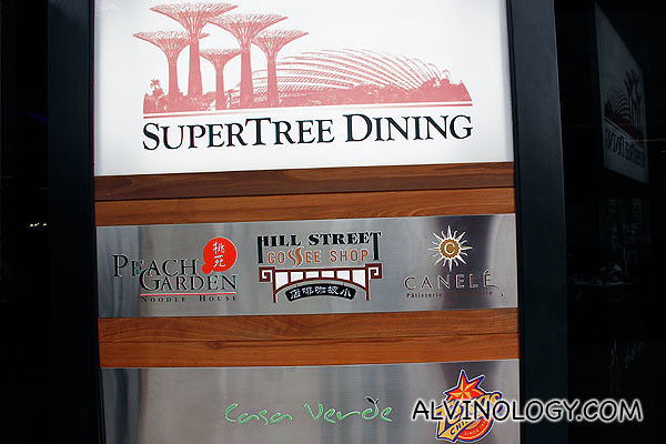Supertree Dining, managed by the Select group