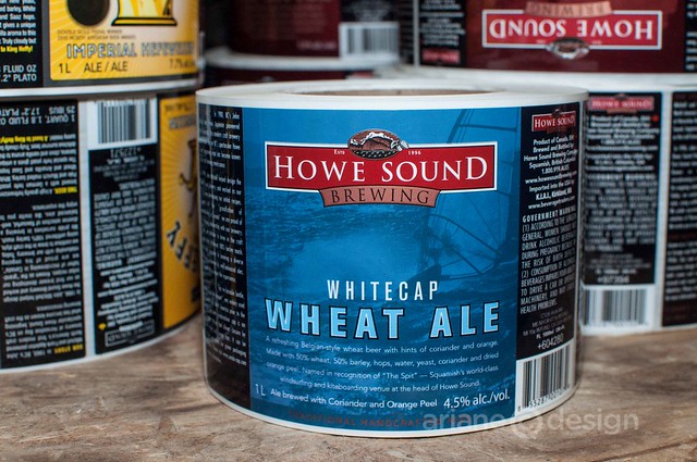 White Cap Wheat Ale labels
