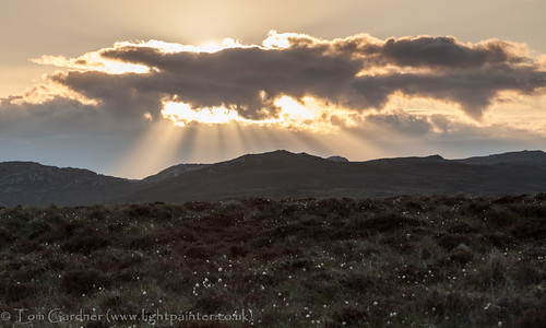 britain british europe european greatbritain highland scotland scottish sutherland uk unitedkingdom cloud drama dramatic highlands hill hills rays sun sunset