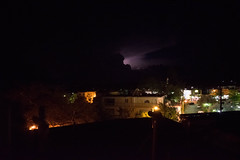 Πρωτοβρόχια στην Ψίνθο - Πέρασμα νυχτερινής καταιγίδας με αστραπές, κεραυνούς !