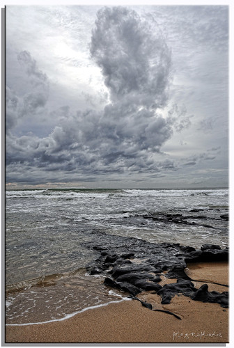 ocean light storm beach clouds dark sand nikon rocks waves tide horizon drama surge d90 colorphotoaward mygearandme fotografdude