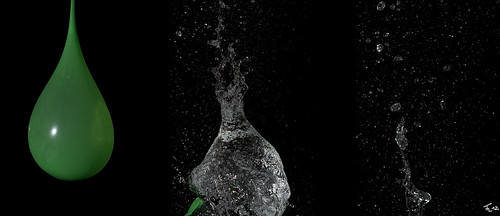 black green water speed canon photography eos photo high background flash balloon creative ii burst bursting speedlite 600d 430ex