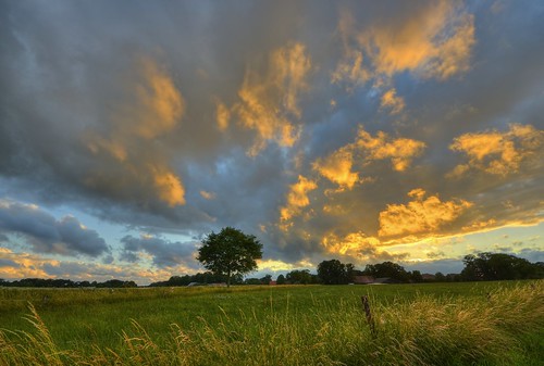 light sunset summer sky colour nature clouds germany landscape deutschland licht countryside photo view natuur wolken unfound zomer dämmerung landschaft hdr landschap badbentheim schemering zonlicht niedersachsen platteland beautifullandscapes flickraward grafschaftbentheim landscapedreams deutschelandschaft flickraward5