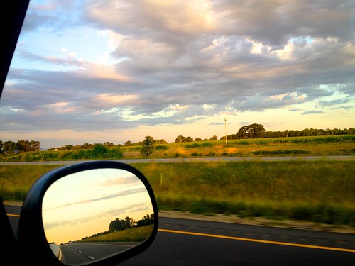 road summer sky sun color reflection field clouds farm interstate iphone4s