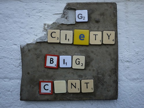 #scrabbleman 18, Hastings (Defaced same day discovered - 25/05/12) by HastingsPeetArt