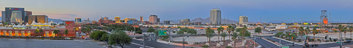city sunset urban panorama color skyline hotel nikon downtown lasvegas nevada over may large panoramic casino unionpacific stitched 2012 outlets d700 parkwaycenter