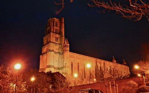 france night cathedral illuminated tarn albi midipyrenees saintecécile epl1 mickyflick