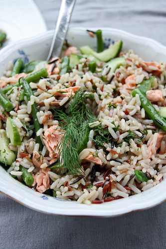 salade de saumon et riz
