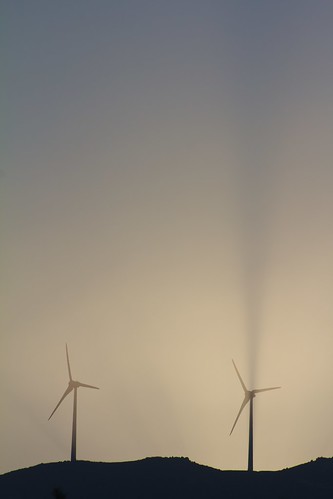 sunrise amanecer turbine aerogenerador