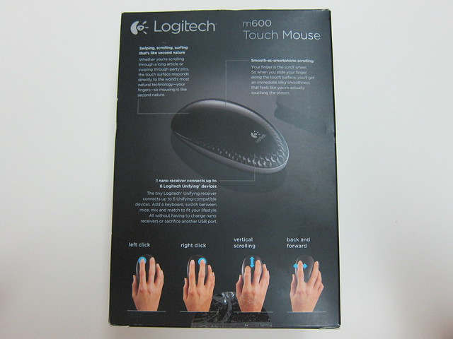 Logitech Touch Mouse M600 - Back View