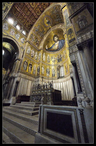 cathedral mosaic interior sicily monreale ggggggg