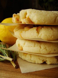 Lemon Drop Rosemary Cookies
