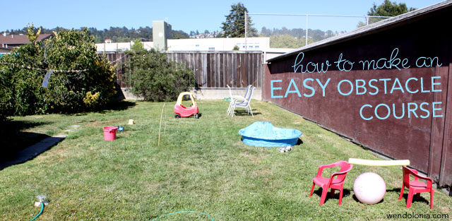 How to make an easy obstacle course