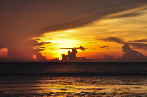 sea beach clouds sunrise waves philippines aurora baler