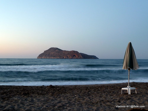 ocean sunset beach island waves view resort greece porto crete xania chania platanias khania kiriti