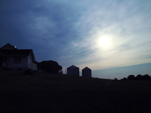 lafayette crawfordsville indiana blue house sun set sunset trees field home road appleiphone4s pixelmator