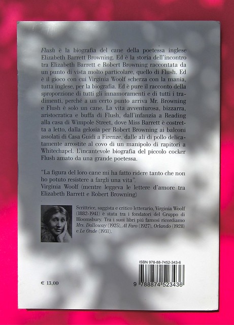 Virginia Woolf, Flush. Una biografia. A cura di Chiara Valerio; nottetempo, Roma 2012. progetto grafico di Dario e Fabio Zannier. quarta di copertina (part.), 1