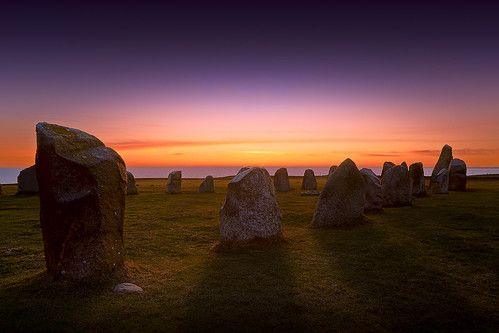 sunset monument skåne king sweden stones ale folklore boulder sverige legend alesstenar mythical alesstones