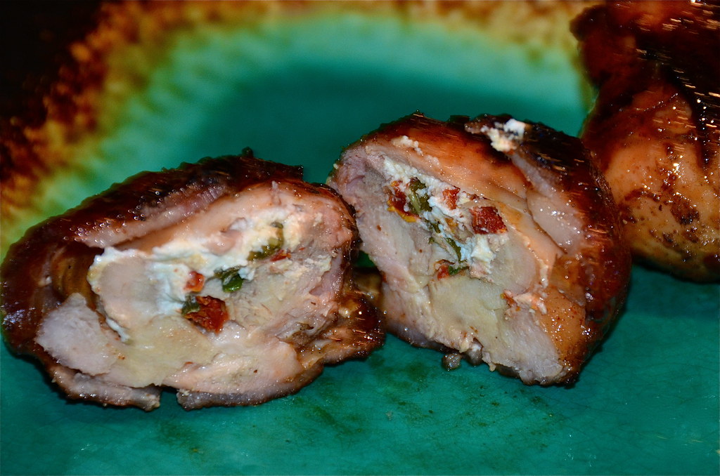 Bacon wrapped chicken thighs