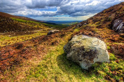 road county blue trees ireland summer sun mountains colour nature field grass rock clouds woodland landscape countryside frozen rocks view path country scenic dramatic sunny down northernireland northern exploration far hdr glens slieve newry gullion