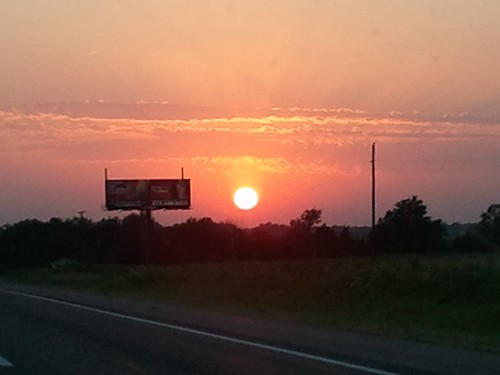 sunset sky nature highway driving dusk