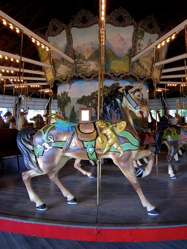 Dentzel Carousel Horse 2 Weona Park Pen Argyl PA