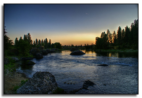 sunset washington spokane spokaneriver centennialtrail