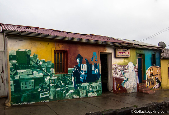 Graffiti in cerro Bellavista, an artistic neighborhood near Neruda's house