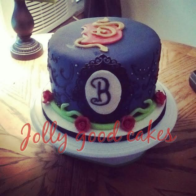 Pretty Blue Cake by Teresa Toomer of Jolly Good Cakes