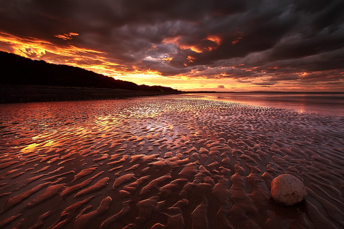 uk sunset beach rock north northumberland ripples northern amble lowhauxley steveclasper