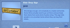 Elixir Shop Sign