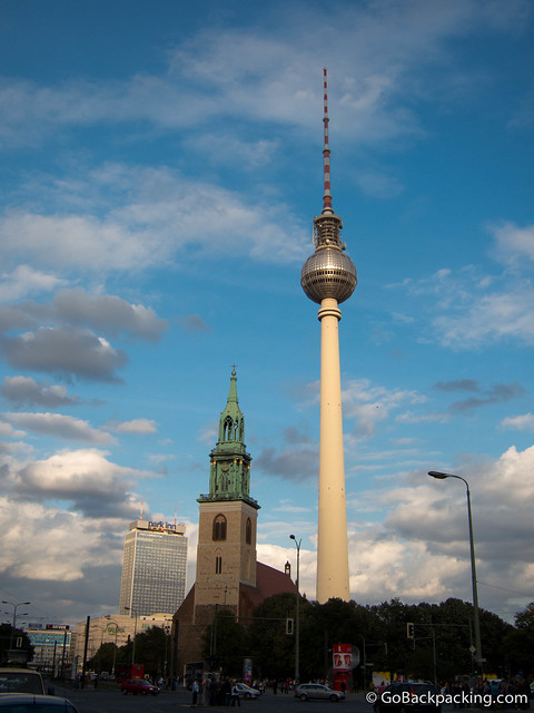The Fernsehturm television tower