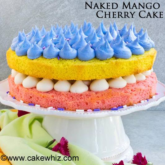 Naked Mango Cherry Cake by CakeWhiz.com