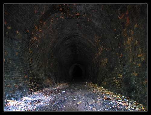 brick abandoned underground tunnel peebles horseshoe borders dismantledrailway neidpathtunnel