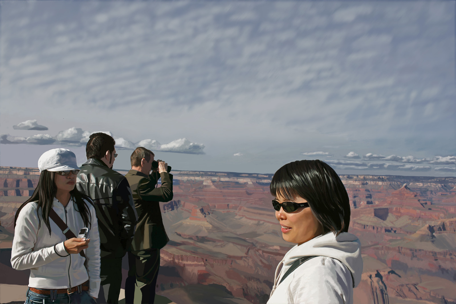 Grand Canyon Tourist with White Hat