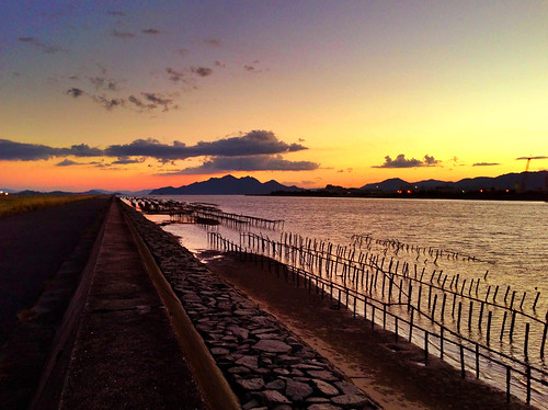 sunset sky cloud river landscape 雲 空 風景 iphone 夕焼け iphoneography