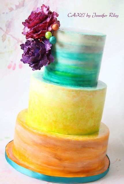 Colorful Cake by CAKE by Jennifer Riley, Cake Artist