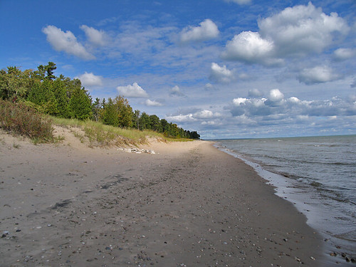 camping lake beach clouds forest point sand waves state michigan dunes shore campground