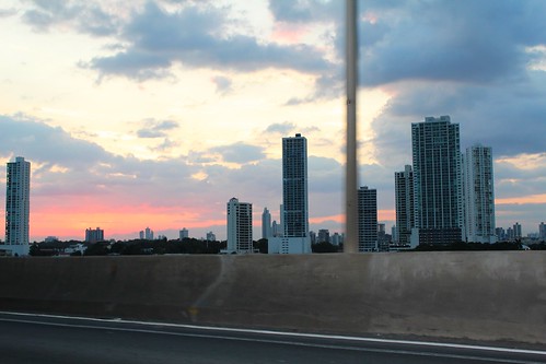 sunset cityscape panama panamacity